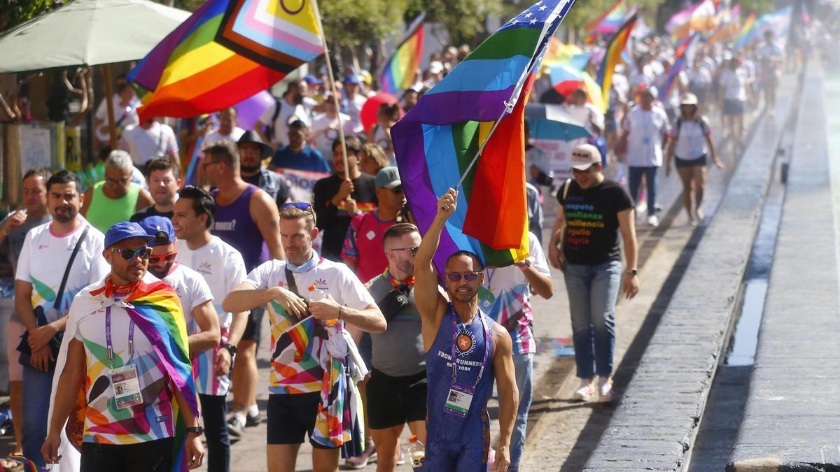 Caminata multicolor de los Gay Games en Guadalajara (México)
