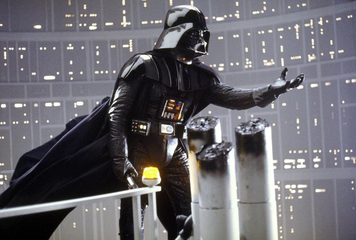 Escena donde Darth Vader se pelea con Luke Skywalker.