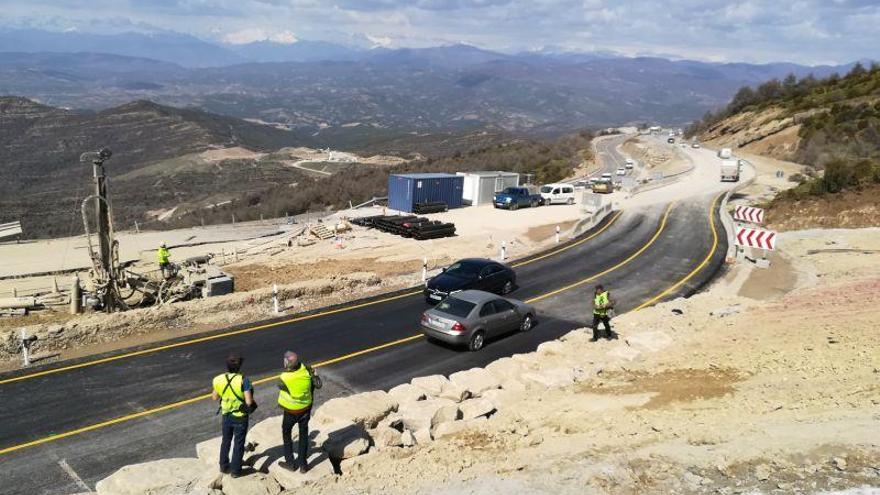 El tráfico vuelve a fluir ya hacia el Pirineo por el puerto de Monrepós