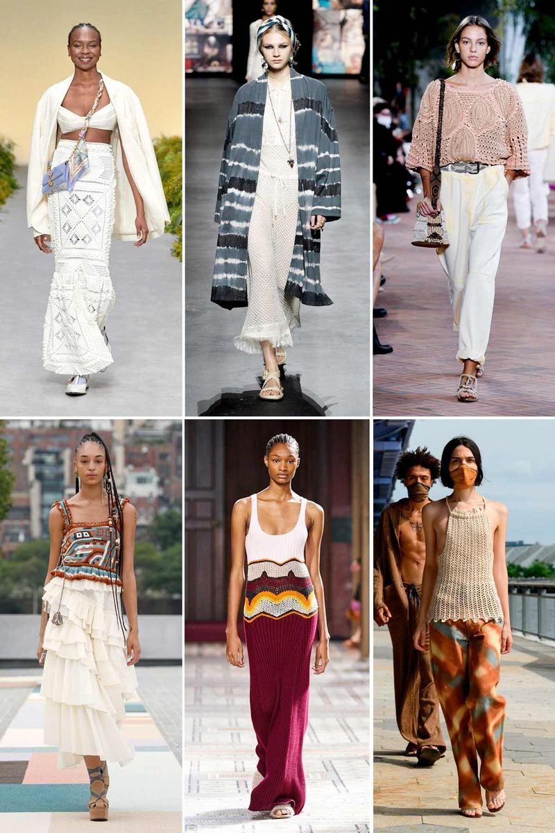 El 'crochet' en las pasarelas de primavera/verano 2021: Zimmerman, Christian Dior, Alberta Ferretti, Ulla Johnson, Gabriela Hearst y Eckhaus Latta