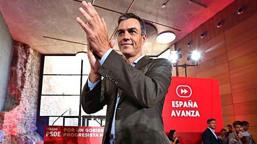 Sánchez va participar en el Consell Municipal del PSOE celebrat a Toledo.