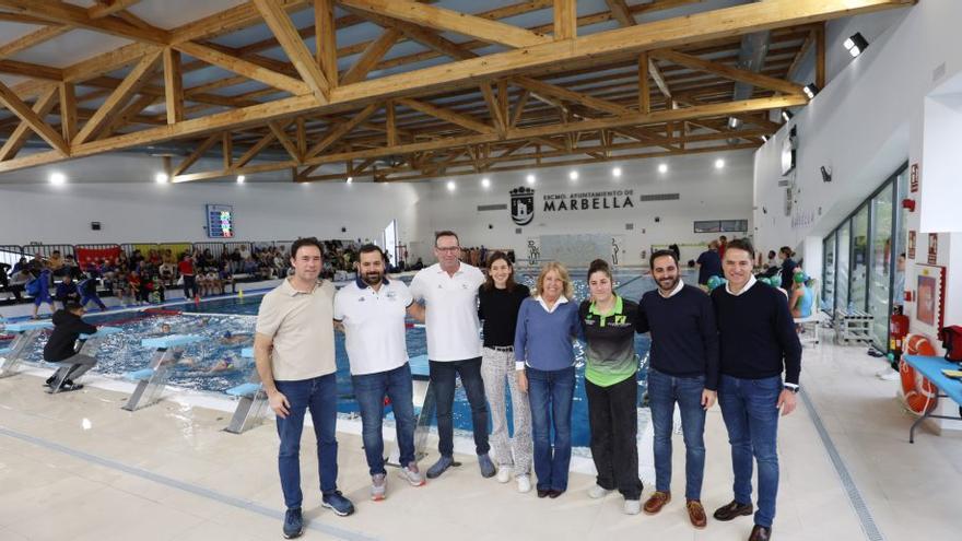 Vista del interior de la piscina cubierta del complejo Serrano Lima.