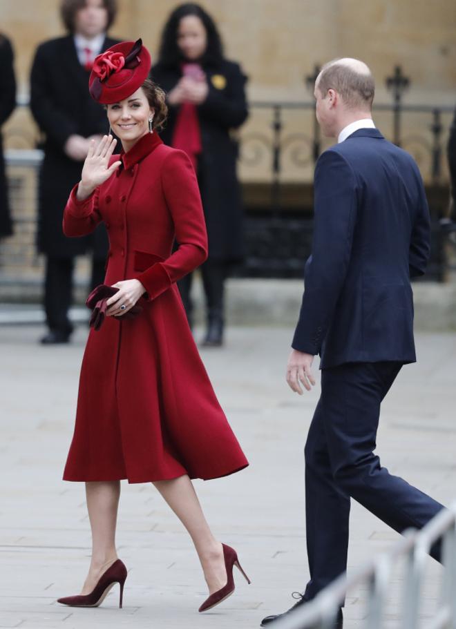 Kate Middleton, de rojo en el Día de la Commonwealth