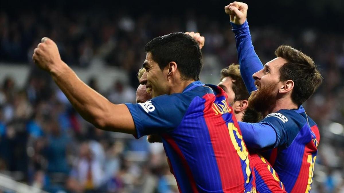 Luis Suárez destacó la exhibición de Messi