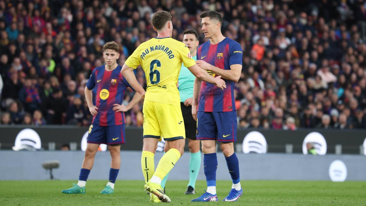 Pau Navarro, del Villarreal, en el duelo contra el Barça