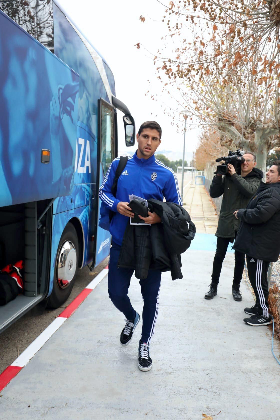 Salida del Real Zaragoza hacia Socuéllamos