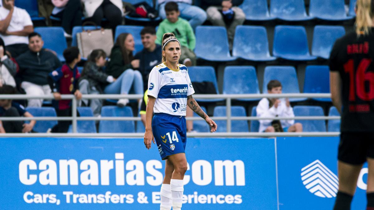 Natalia Ramos en el encuentro ante el Barça.