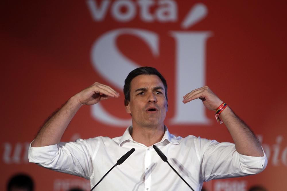 Mitin de Pedro Sánchez en l'Umbracle