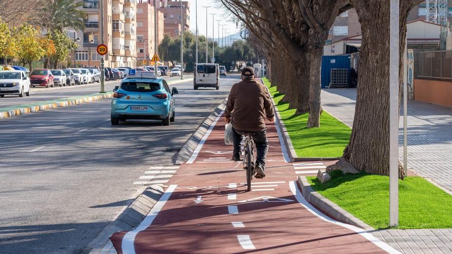 Finalizan las obras del carril bici de Ingeniero de la Cierva de Cartagena