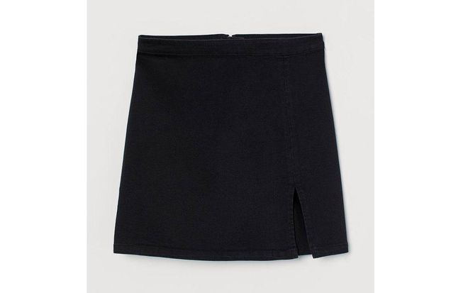 Minifalda denim negra, de H&M