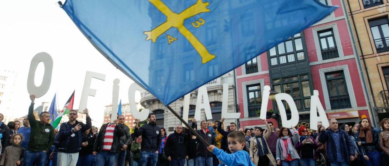 Manifestación por la Oficialidad en Oviedo.