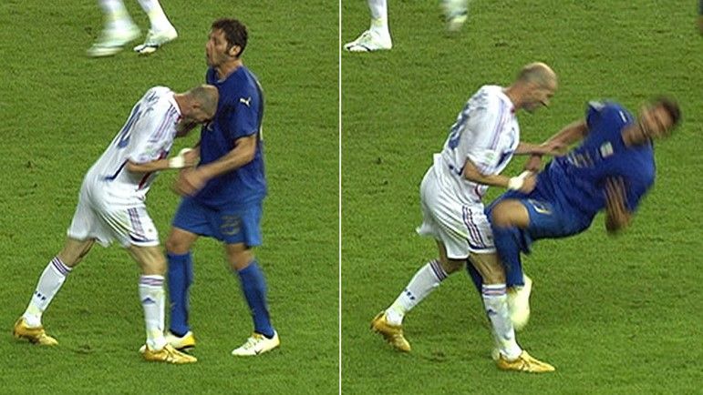 ALEMANIA 2006-FINAL- ITALIA VS FRANCIA Imágenes de la agresión de Zidane a Materazzi en la final del Mundial-2006.