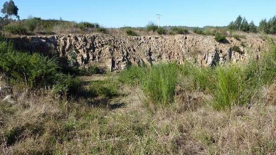 Zona donde se excavó en el monte Costa.