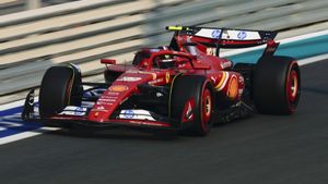 Charles Leclerc, en el ciircuito de Yas Marina.