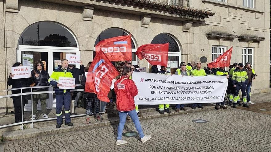 Concello de O Grove y personal acercan posturas, pero regresan las concentraciones