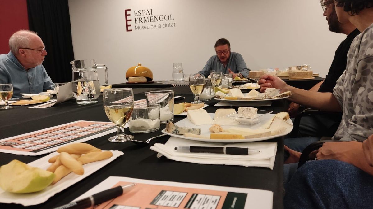 Un dels tasts de formatges fets a l'Espai Ermengol