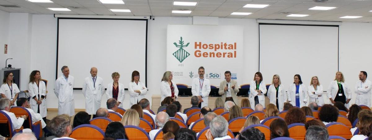 El conseller, durante la presentación del nuevo equipo directivo del Hospital General de Valencia.