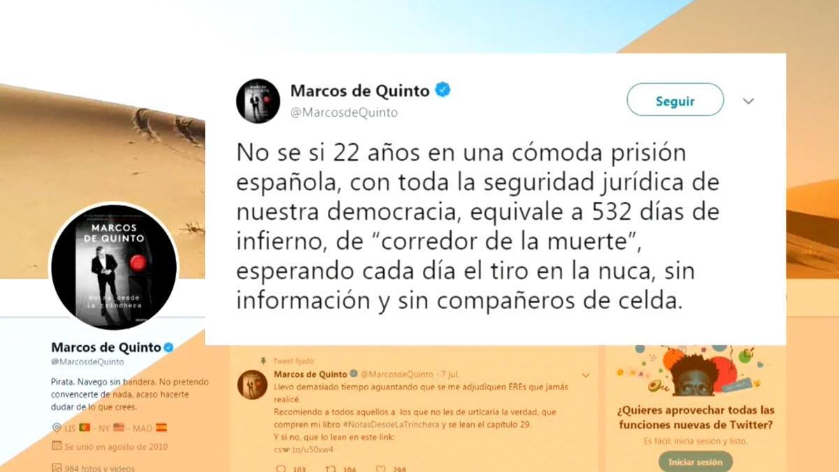 Marcos de Quinto critica por blanda la pena al secuestrador de Ortega Lara