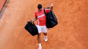 Novak Djokovic, despidiéndose de Montecarlo