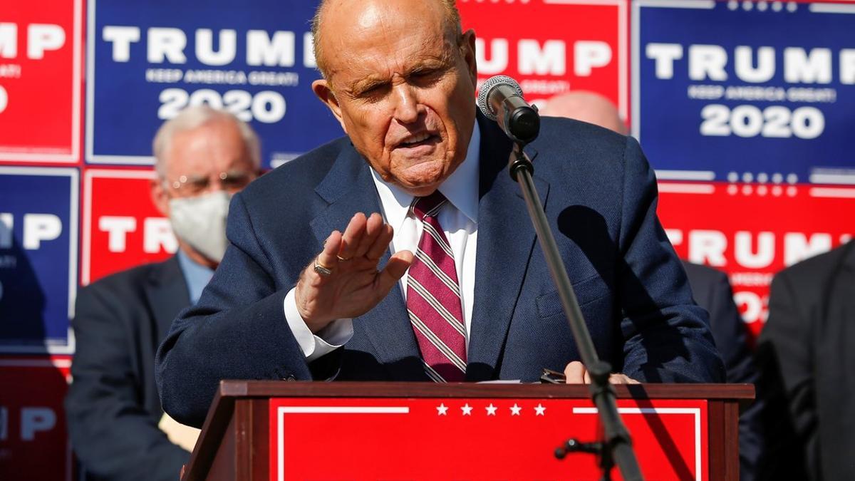 Rudolph Giuliani, en un acto de la campaña de Trump.