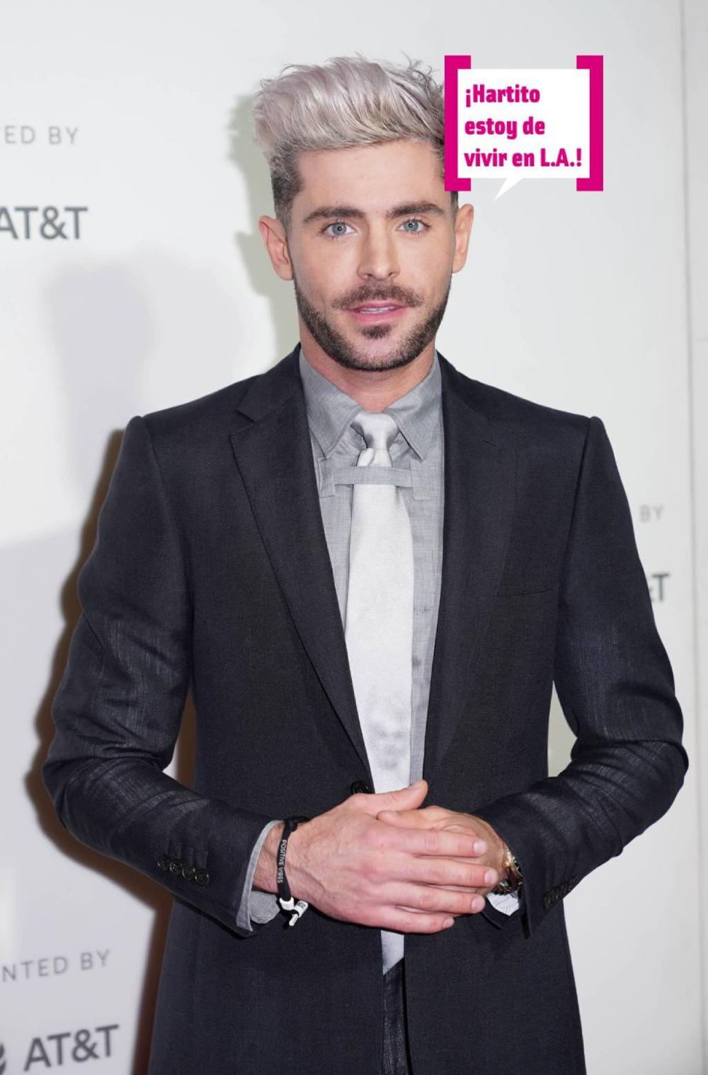 Zac Efron harto de vivir en L.A.