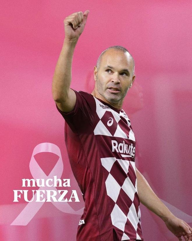 Andrés Iniesta se suma a la campaña en el Día Mundial del cáncer de mama.