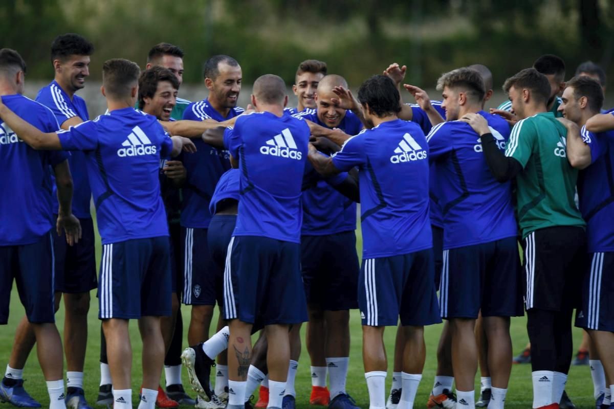 Concentración del Real Zaragoza en Boltaña