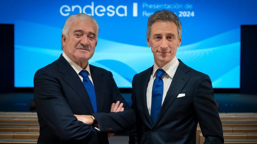 José Bogas, consejero delegado de Endesa (izq.) y Marco Palermo, director general Económico-Financiero (dcha.)