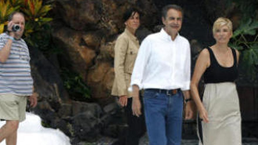 Zapatero y Sonsoles Espinosa en los Jameos del Agua, imagen de archivo