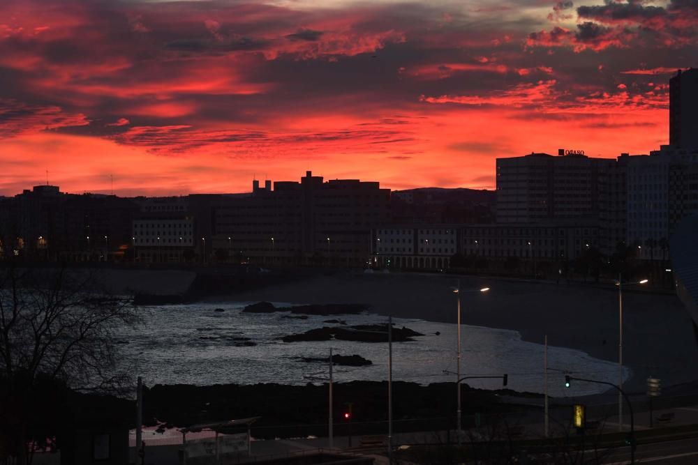 Asi Se Ven Los Cielos De A Coruna En El Amanecer De Navidad La Opinion De A Coruna