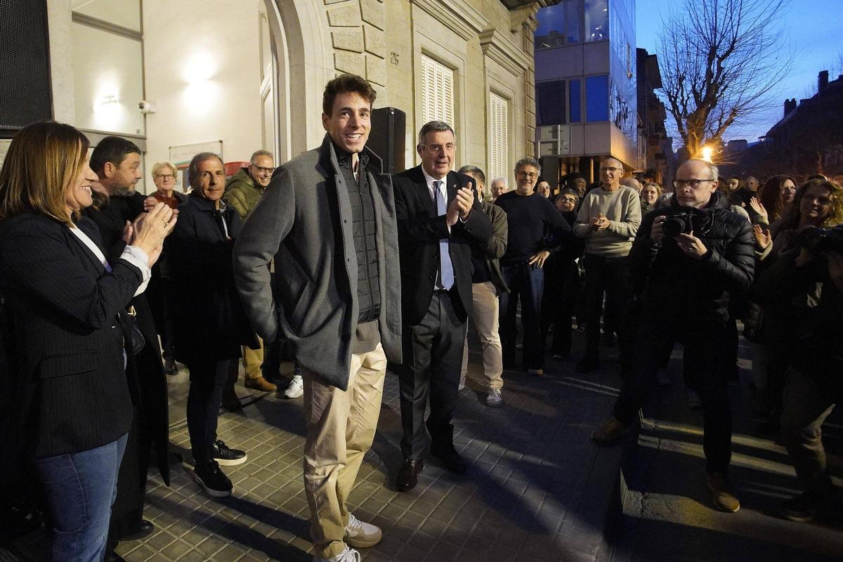 Les fotos de la rebuda d'Oriol Cardona a Banyoles