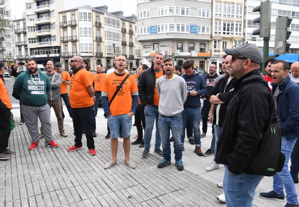 Encierro de trabajadores de Alcoa en A Coruña