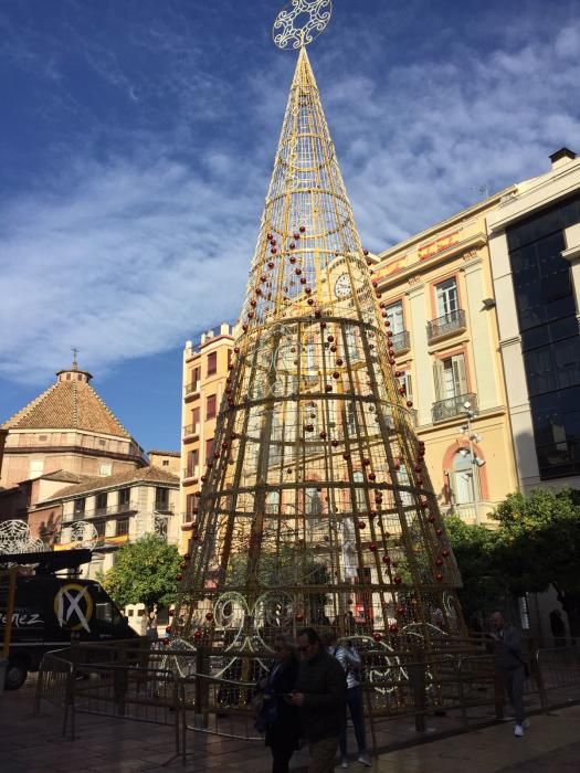 Luces de Navidad en el Centro de Málaga.