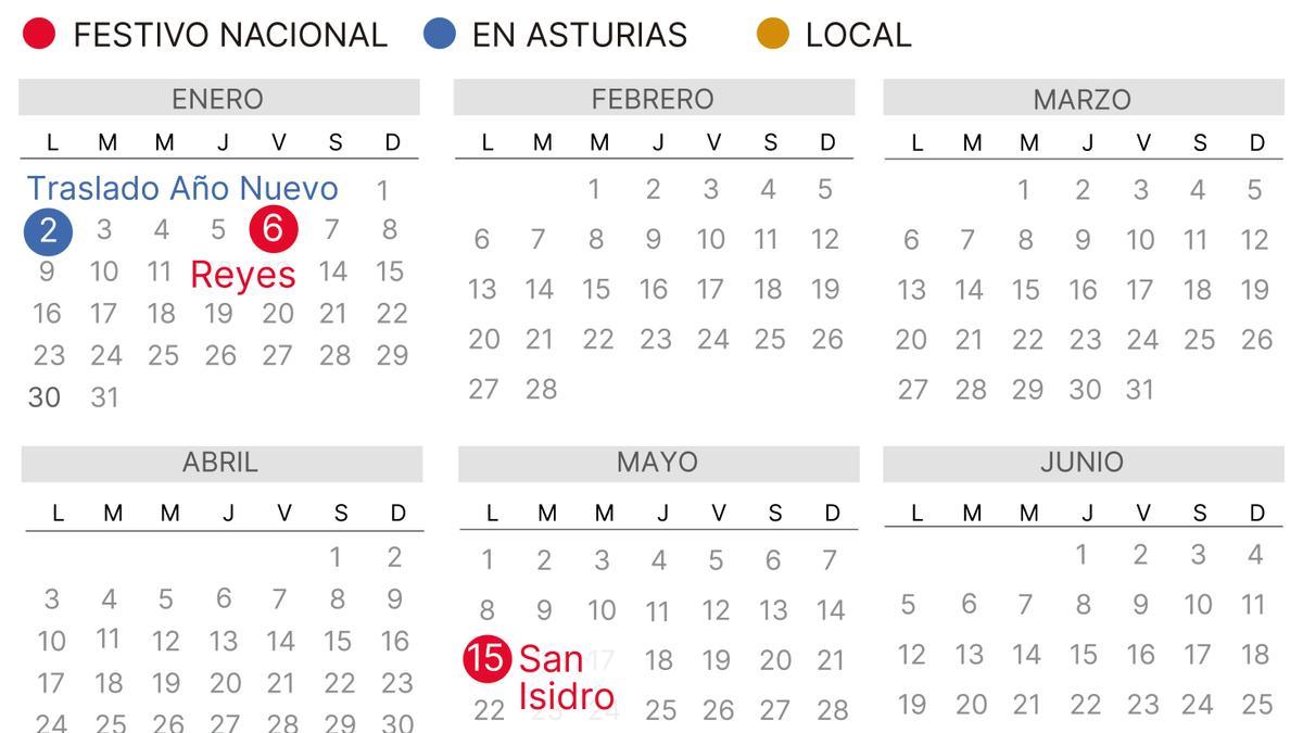 Calendario Laboral Asturias 2023
