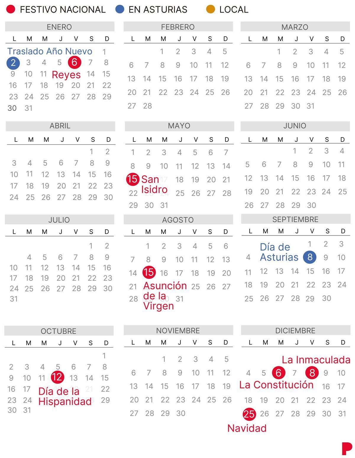 Calendario Laboral Asturias 2023 Calendario Laboral Asturias 2023