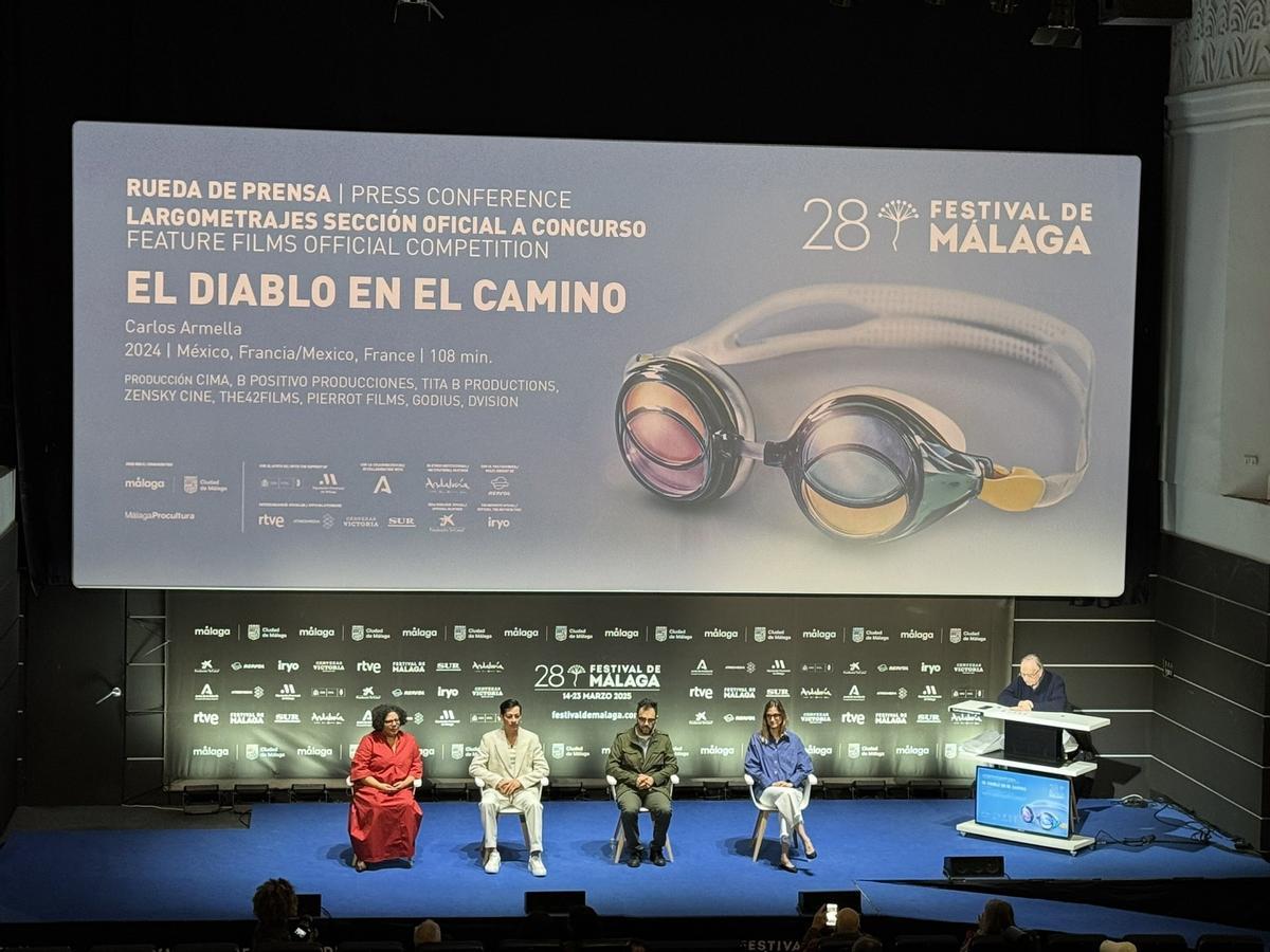 Rueda de prensa de la película 'El diablo en el camino' en el Festival de Cine de Málaga