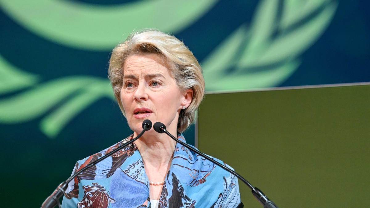 La presidenta de la CE, Urusula von der Leyen, a la COP26 de Glasgow