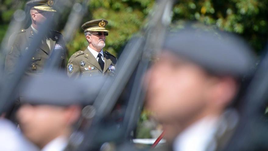 Antonio Romero, durante su acto de toma de posesión como general de la Brilat.