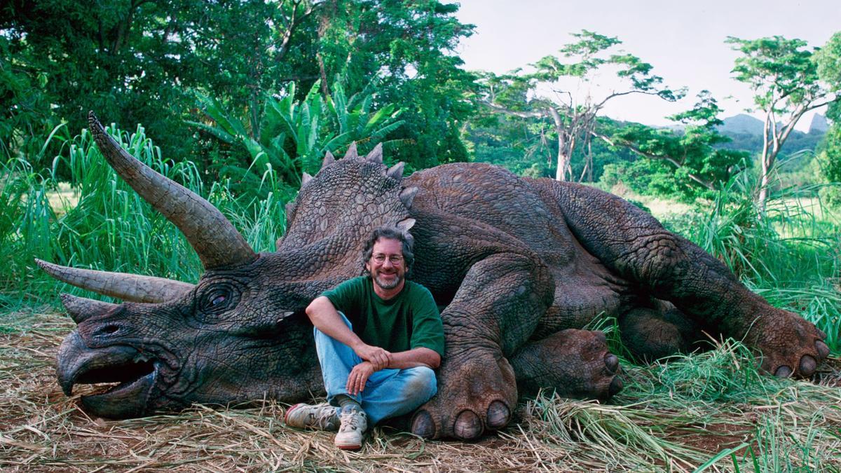 Spielberg en el rodatge de &quot;Jurassic Park&quot;