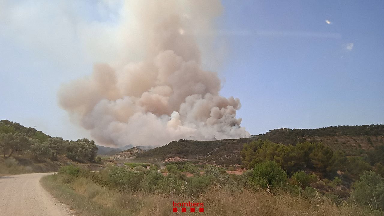 Incendio en Corbera d'Ebre