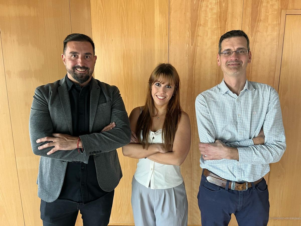 David Calvo, Uxía Fernández Paz y Rubén Nogueiras, promotores de Albor Biotech, spin-off de la USC.