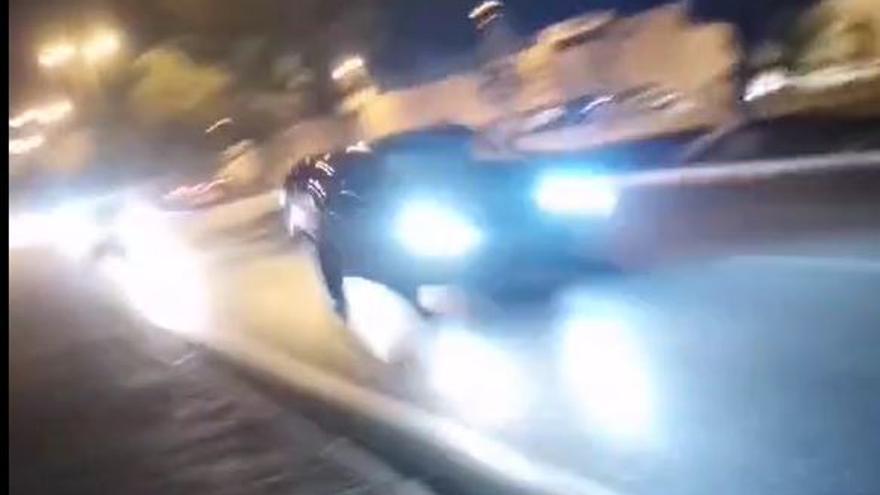 Carreras ilegales en la carretera Azucarera-Intelhorce de Málaga