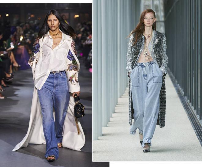 Los vaqueros anchos son tendencia en 2022, palabra de Valentino y Chanel