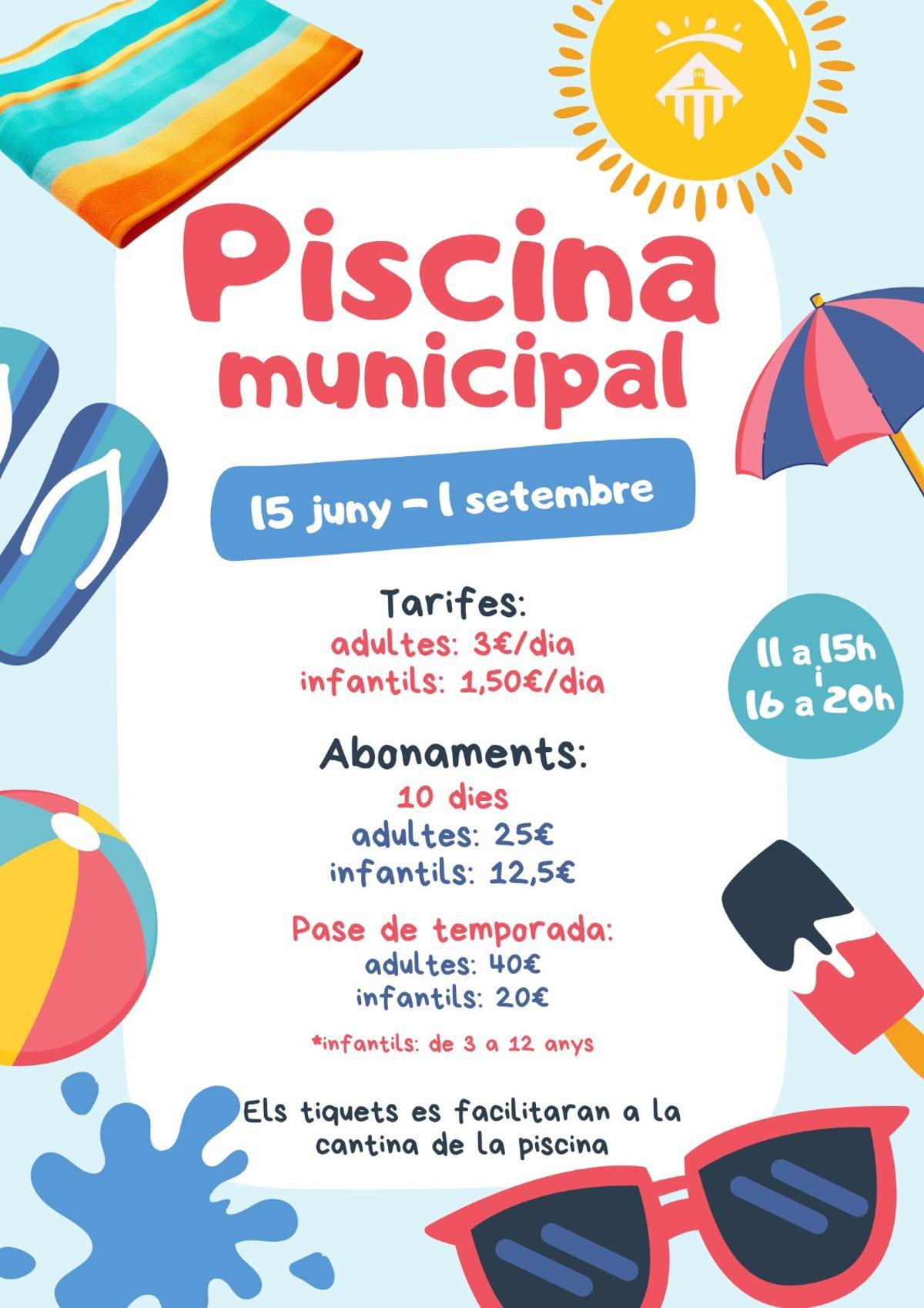Tarifes de la piscina municipal