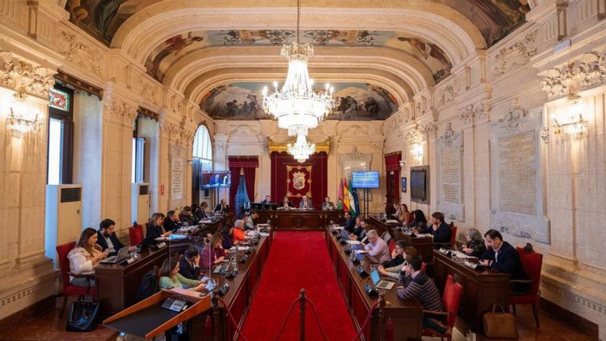Una imagen del pleno del Ayuntamiento Málaga. | L.O
