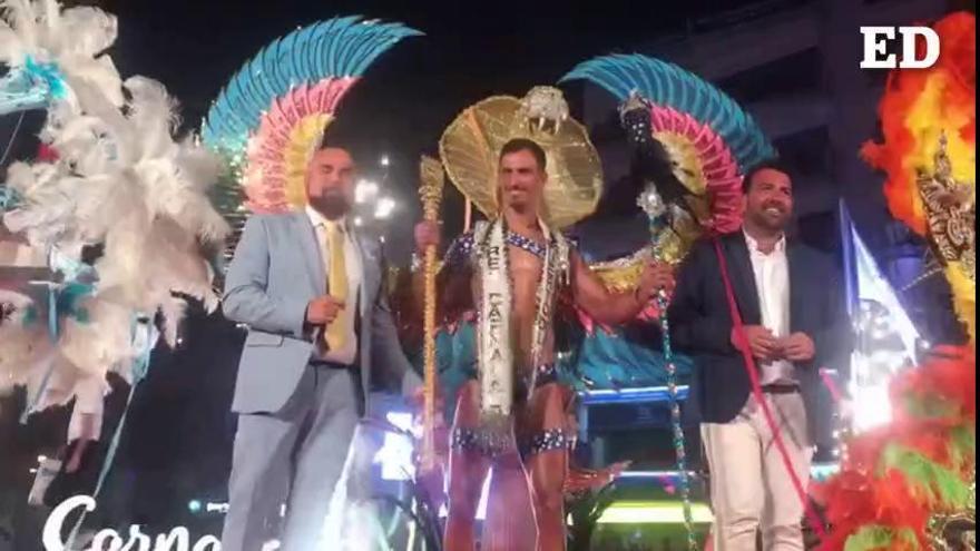 David Mesa, primer rey del carnaval de verano de Tenerife