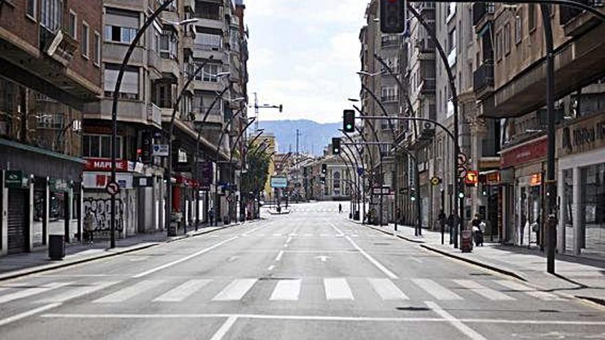 Imagen de la Gran Vía desierta durante el estado de alarma.