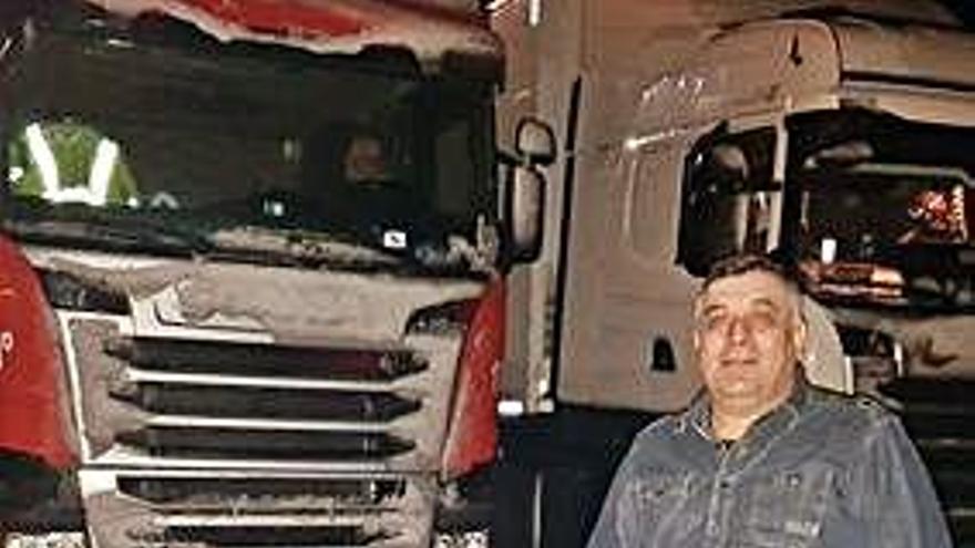 El camionero Marino Mitus ayer tarde en Puebla.