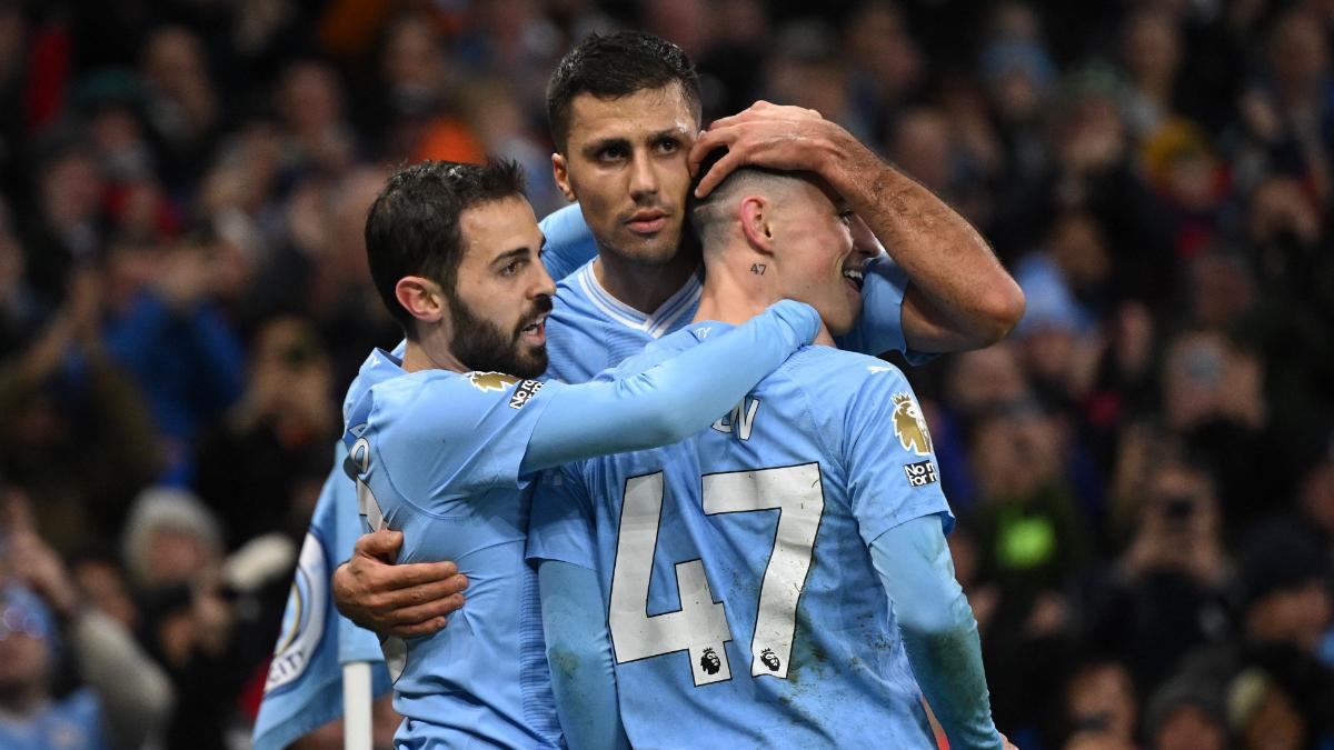 Rodri celebra su gol ante el Shefflied United