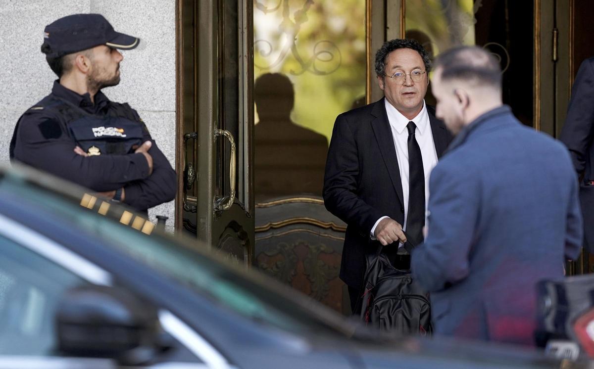 Álvaro García Ortiz, State Attorney General, leaves the Supreme Court.